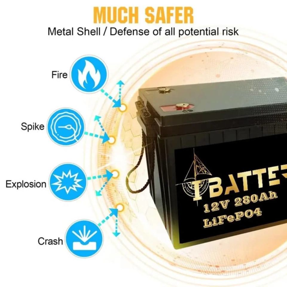 Ibattery LiFePO4 12V 280A Prizmatik Hücreli Akü