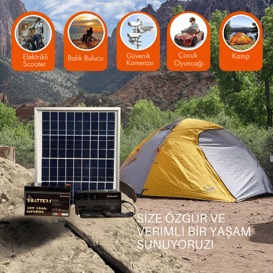 Ibattery LiFePO4 12V 12Ah Yeni Nesil  Ups Aküsü