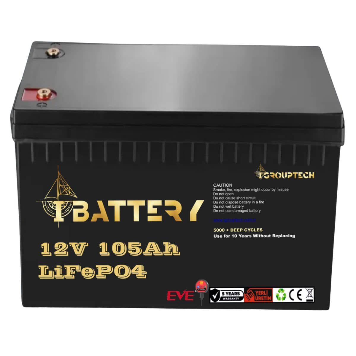 Ibattery LiFePO4 12V 105A Prizmatik Hücreli Akü