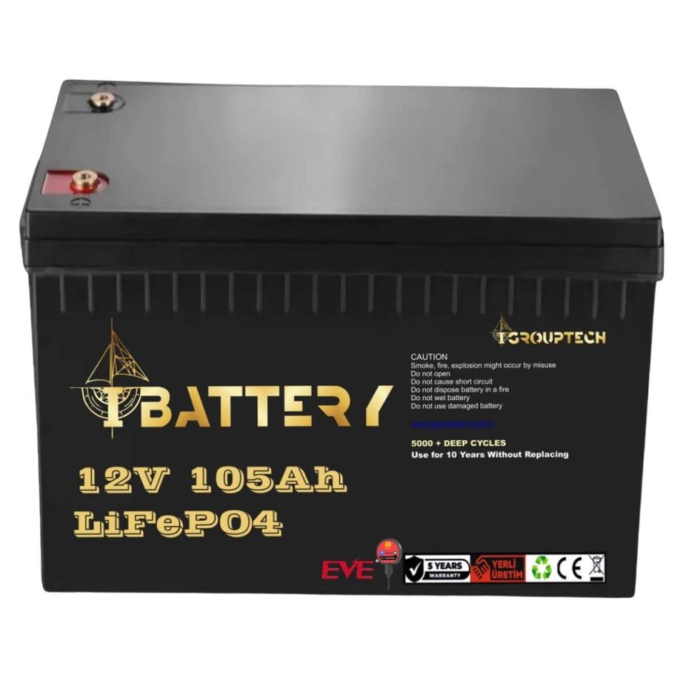 Ibattery LiFePO4 12V 105A Prizmatik Hücreli Akü