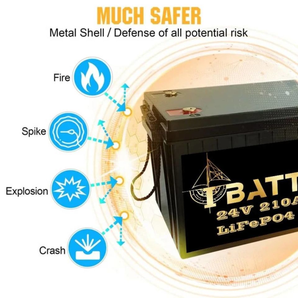 Ibattery LiFePO4 24V 210A Prizmatik Hücreli Akü