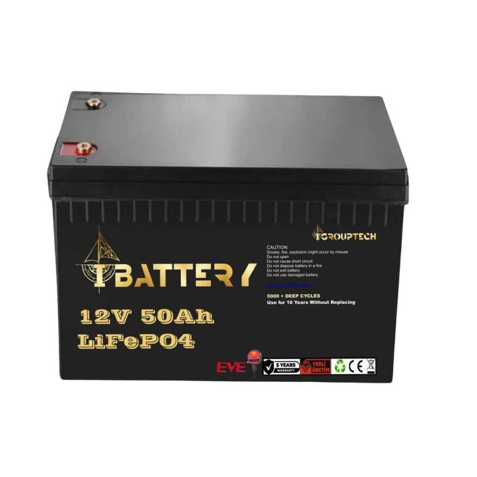Ibattery LiFePO4 12V 50A Prizmatik Hücreli Akü