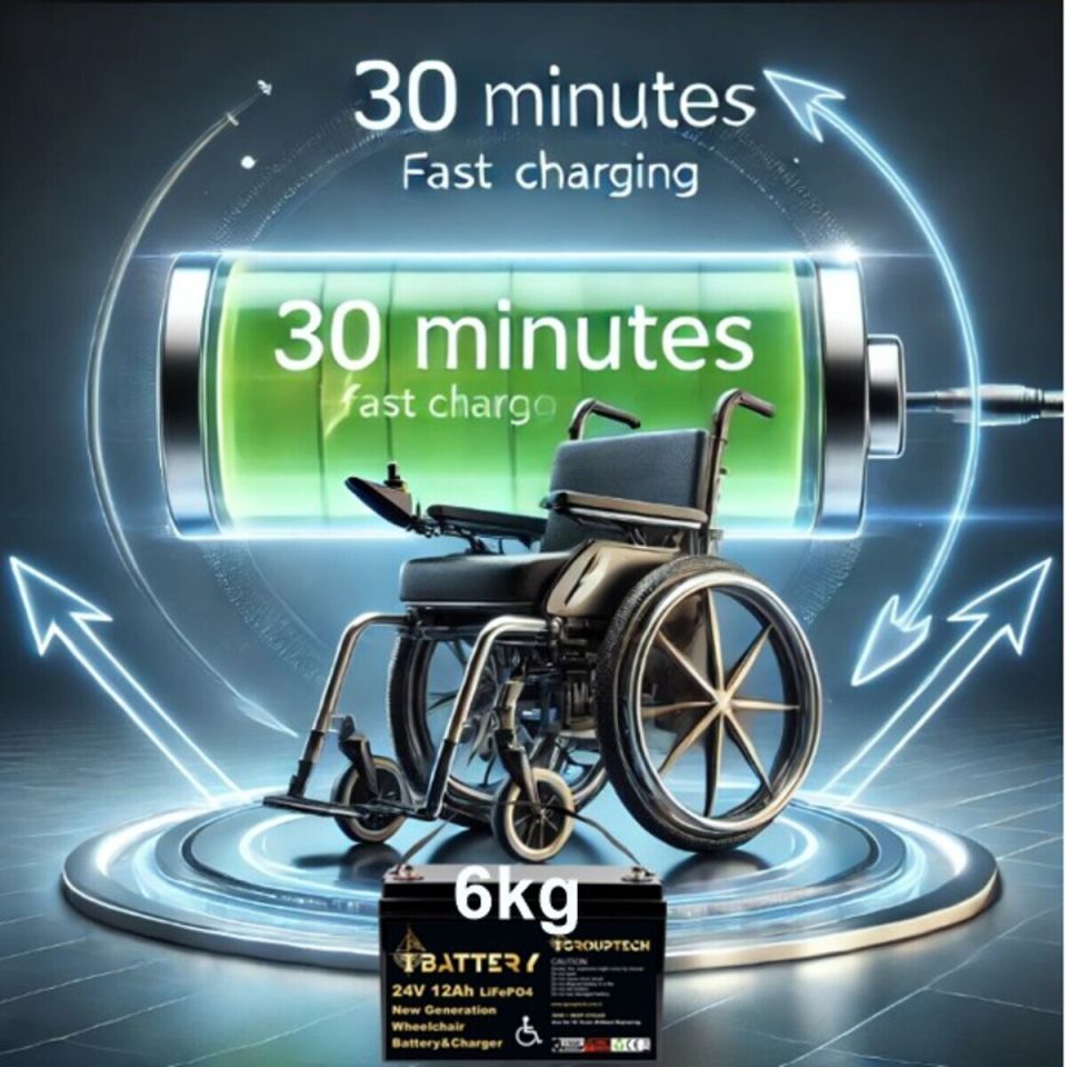 IBATTERY 24V 12Ah LiFePO4 Tekerlekli Sandalye Güç Kiti