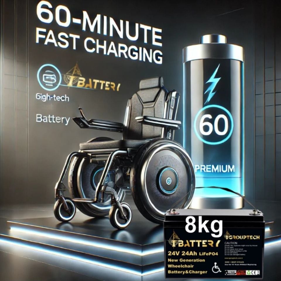 IBATTERY 24V 24Ah LiFePO4 Tekerlekli Sandalye Güç Kiti