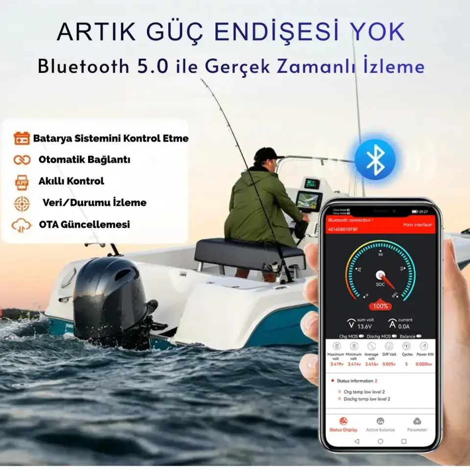 Ibattery 12V 105Ah LiFePO4 Çift Amaçlı Akü